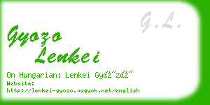 gyozo lenkei business card